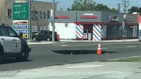 Sinkhole opens up in Long Beach, roads closed